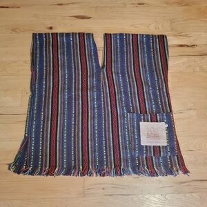 Elephant Jungle Sanctuary Boho Sarape Style Striped Poncho Unisex Size Large